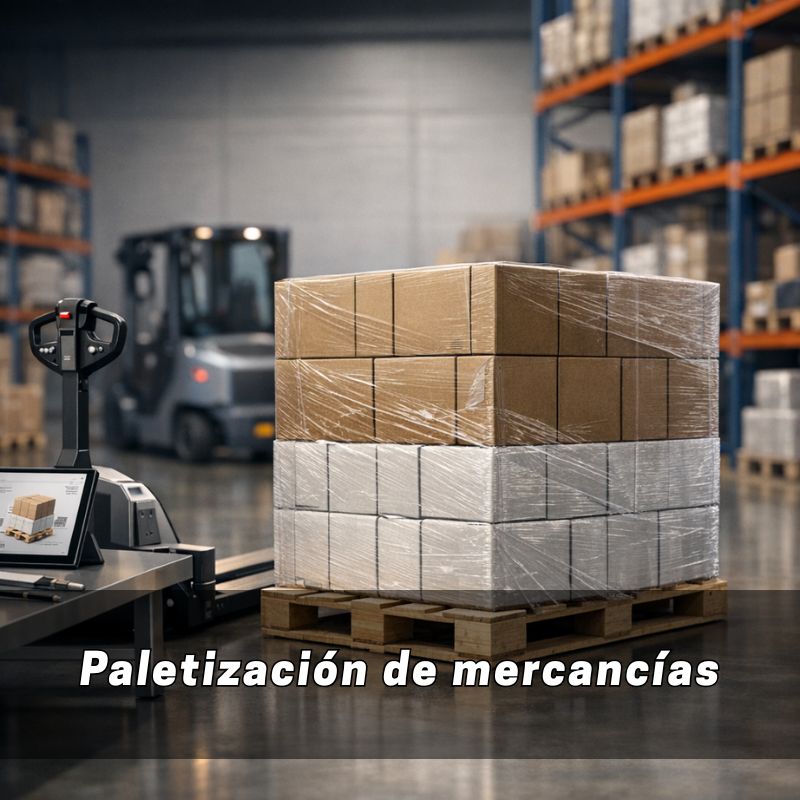 Paletización de mercancías