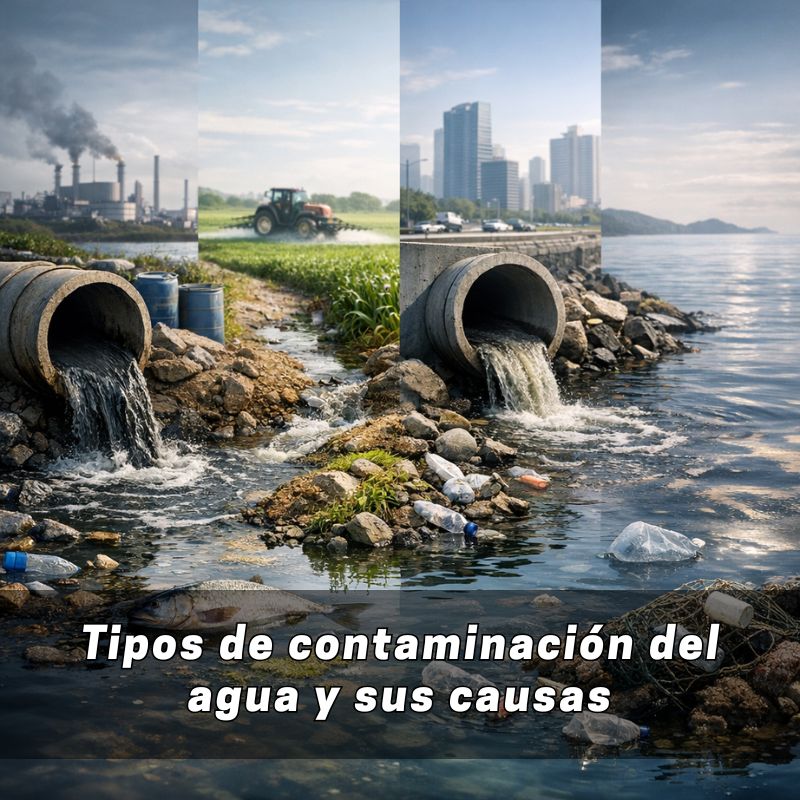 Tipos de contaminación del agua y sus causas