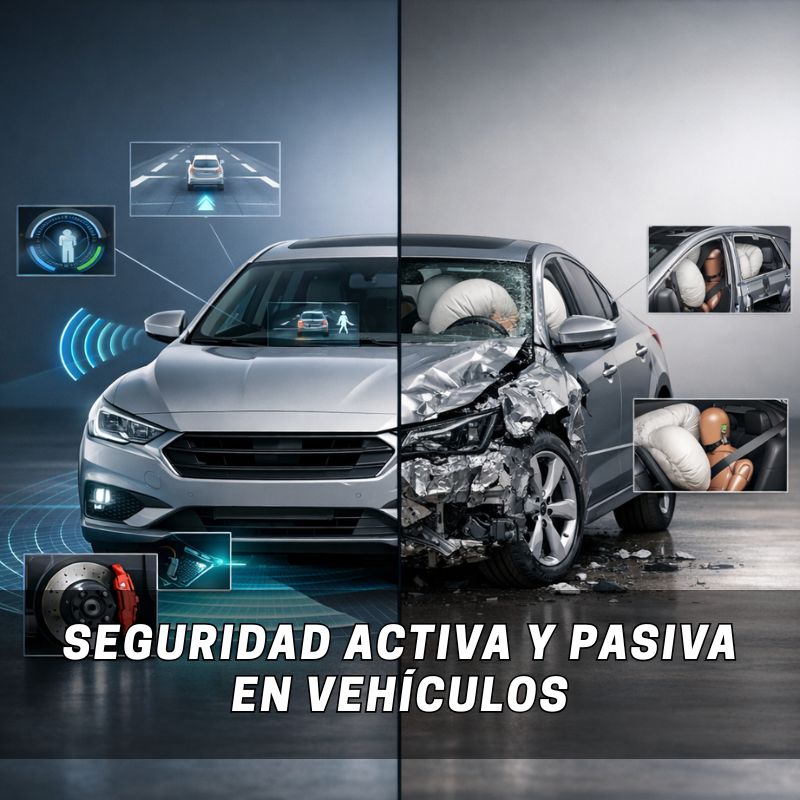 diferencia entre seguridad activa y pasiva en vehículos