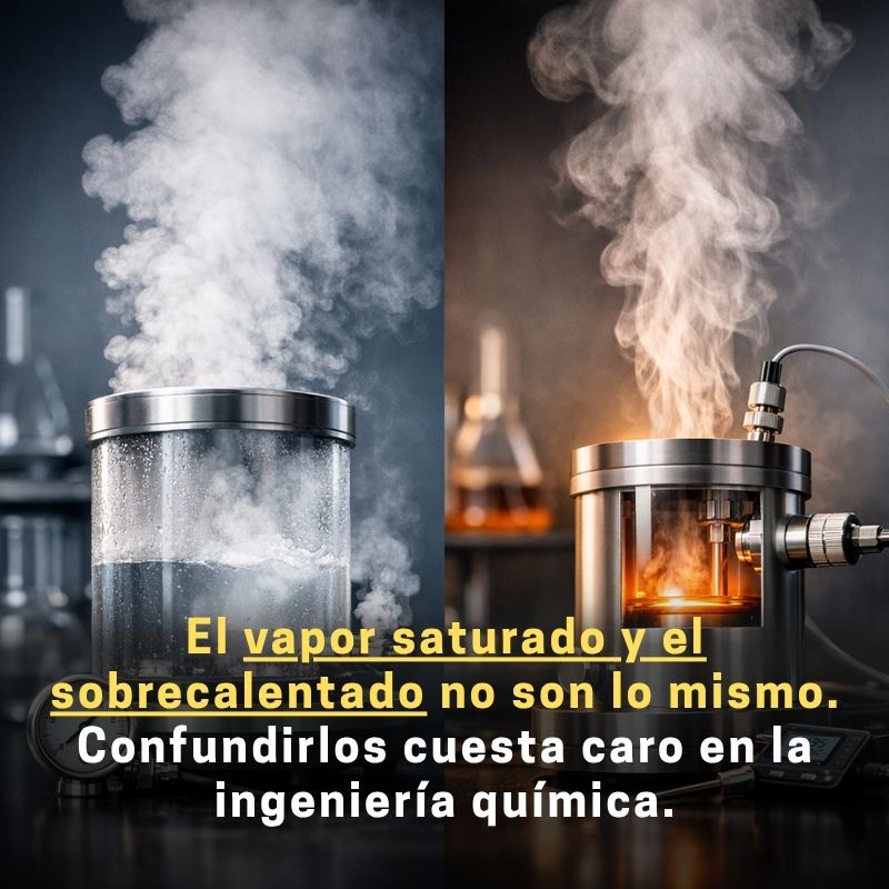 propiedades del vapor saturado vs vapor sobrecalentado