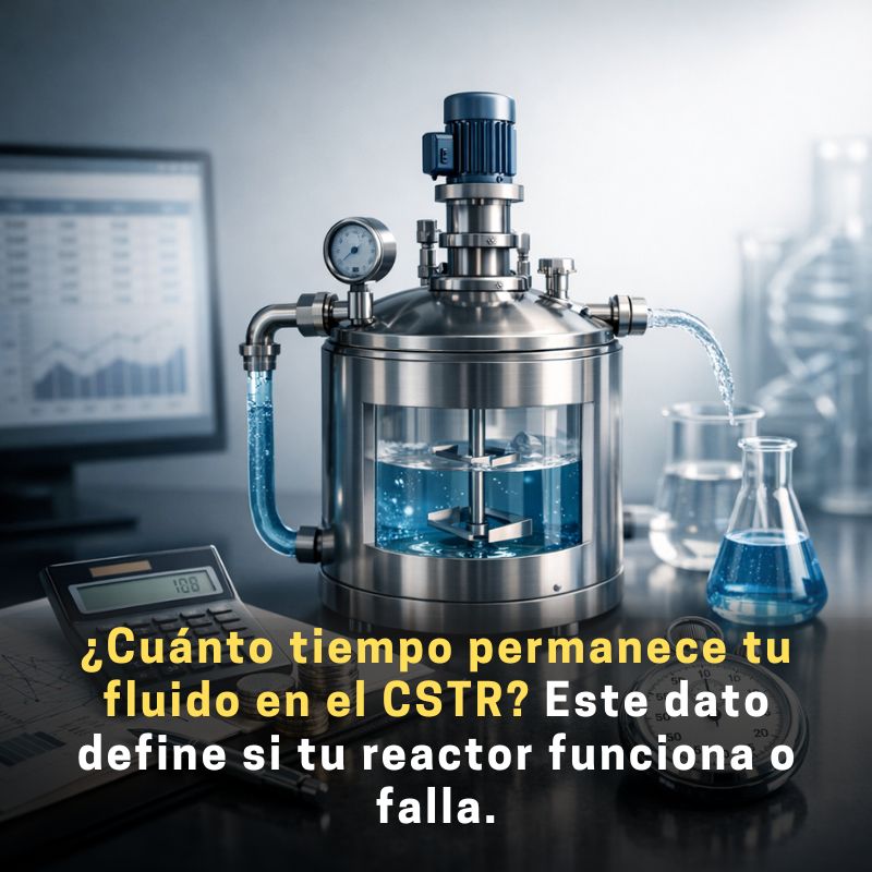 cómo calcular el tiempo de residencia en un reactor CSTR