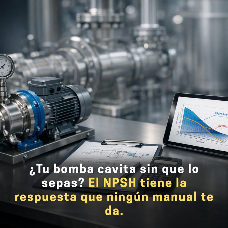 cálculo de NPSH disponible y requerido en bombas