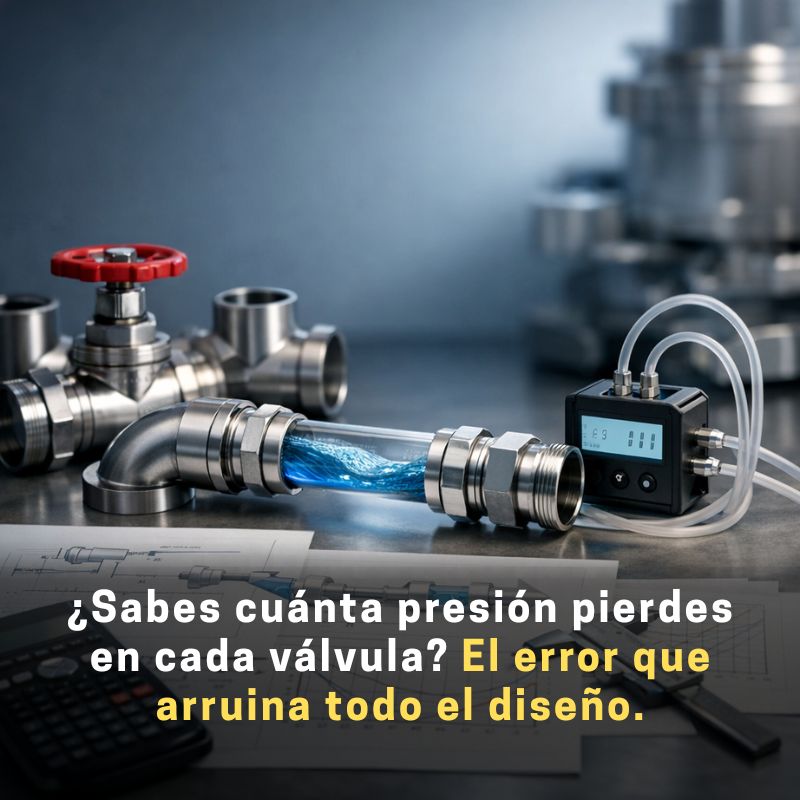 cálculo de pérdida de carga en accesorios de tubería