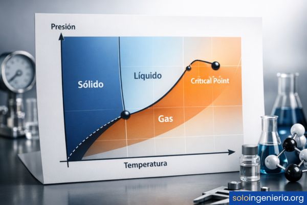 cómo leer un diagrama de fases presión temperatura