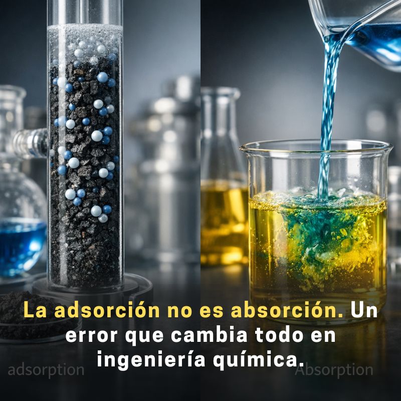 diferencia entre adsorción y absorción