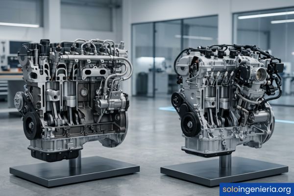 diferencia entre motor diésel y motor a gasolina