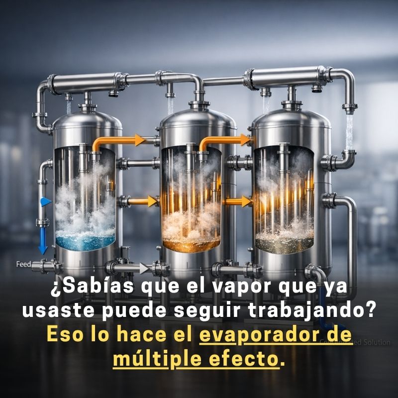 cómo funciona un evaporador de múltiple efecto