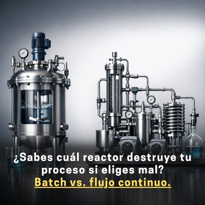 diferencia entre reactor batch y reactor de flujo continuo