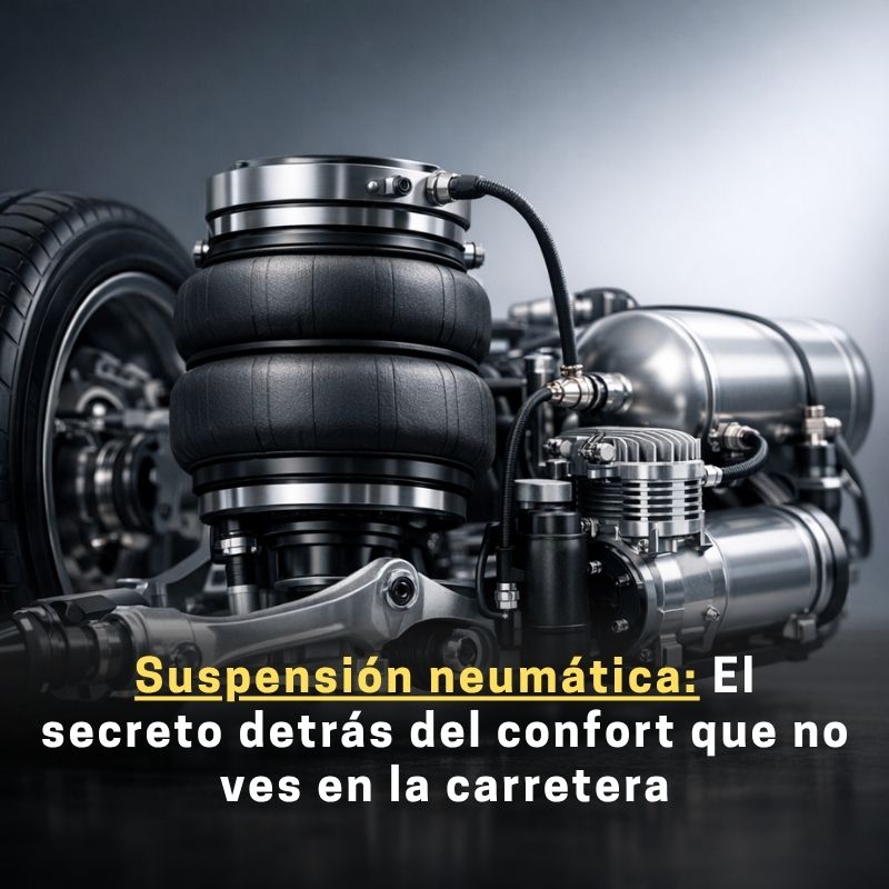 cómo funciona la suspensión neumática en vehículos