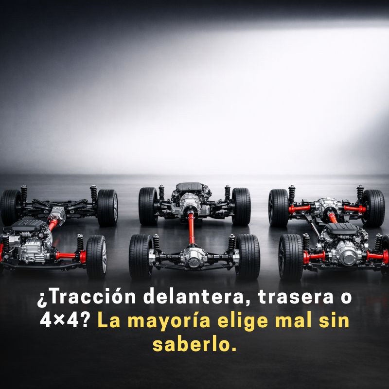 diferencia entre tracción delantera trasera y 4x4