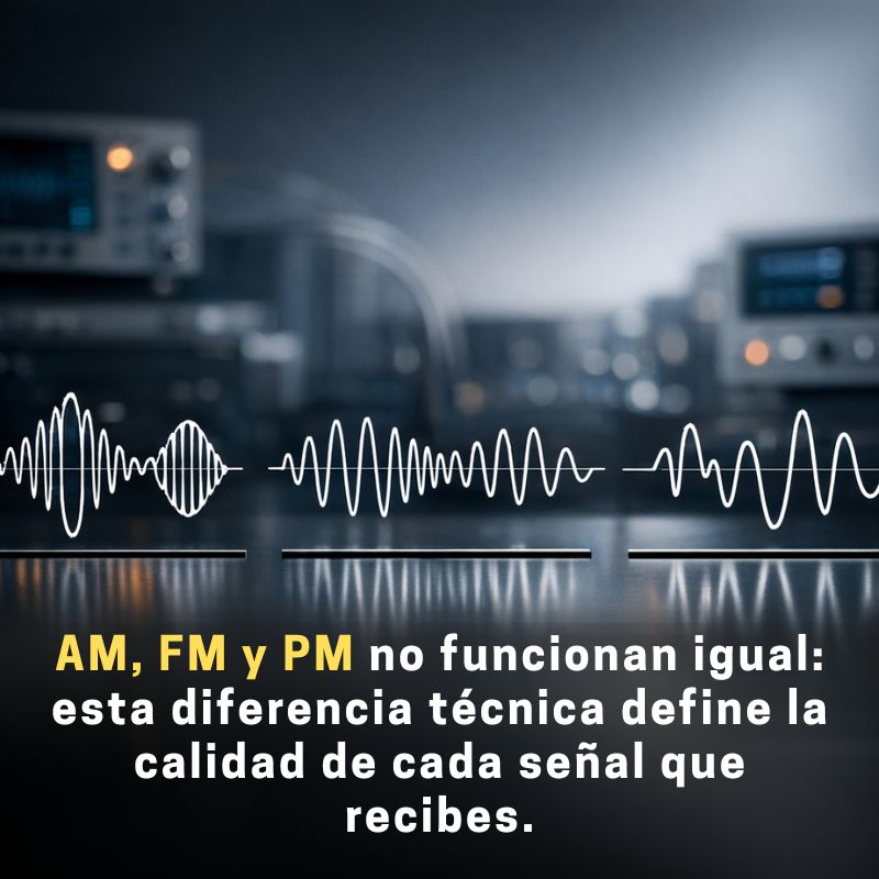 diferencias entre las modulaciones analógicas AM, FM y PM