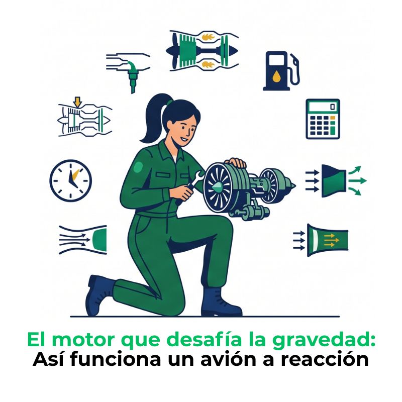 cómo funciona un avión a reacción