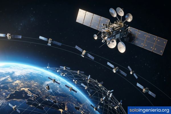 satélites GEO, MEO y LEO
