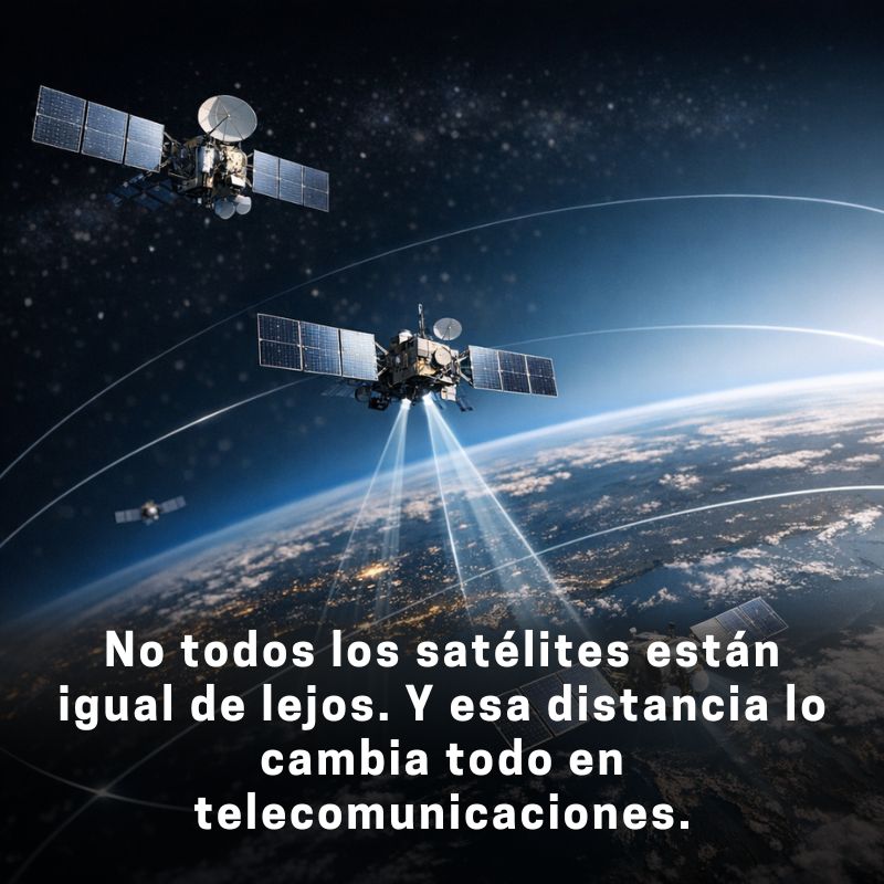 satélites GEO, MEO y LEO