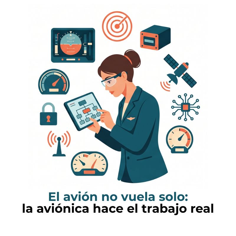 sistemas de aviónica en un avión