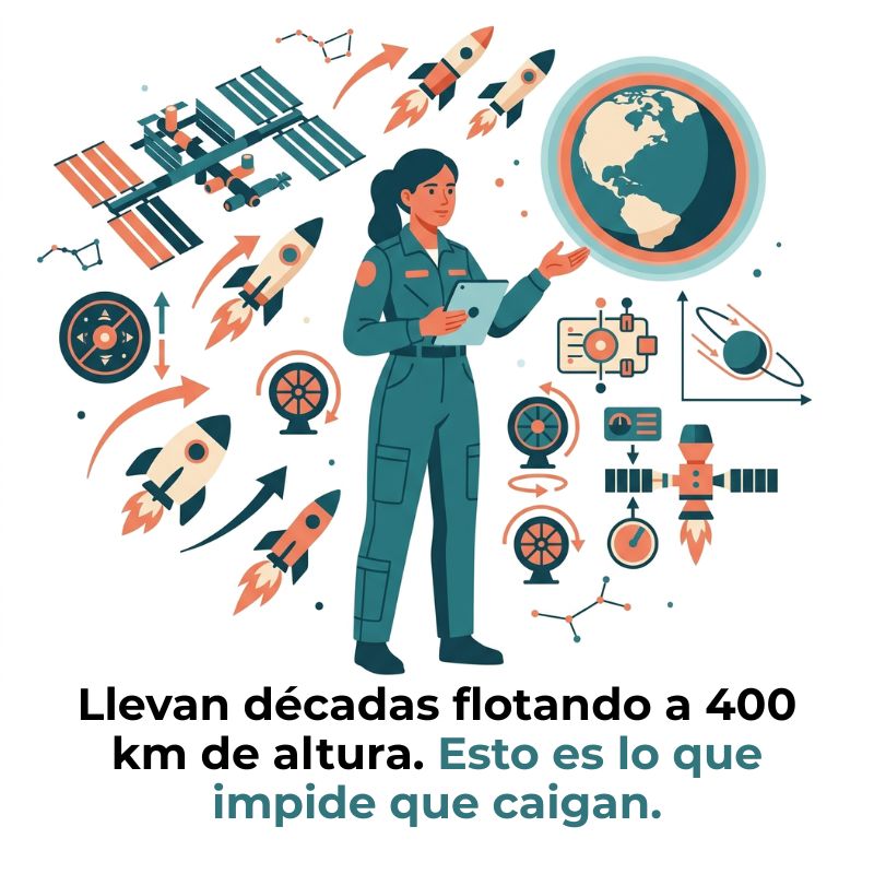 cómo se mantienen en órbita las estaciones espaciales