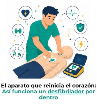 cómo funciona un desfibrilador