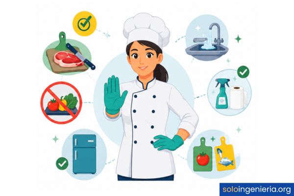 cómo evitar la contaminación cruzada en alimentos