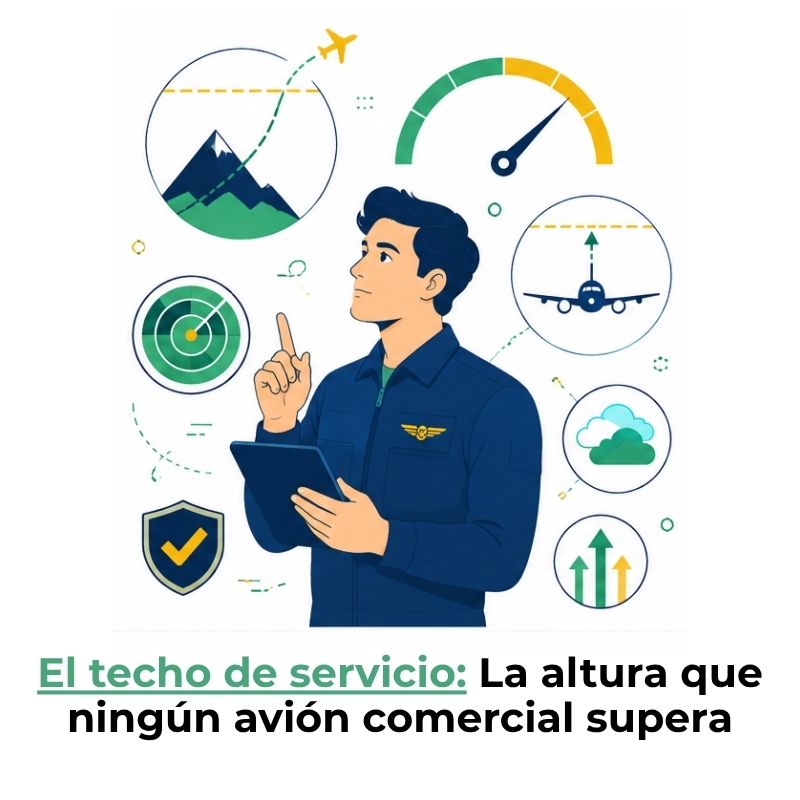 qué es el techo de servicio de un avión