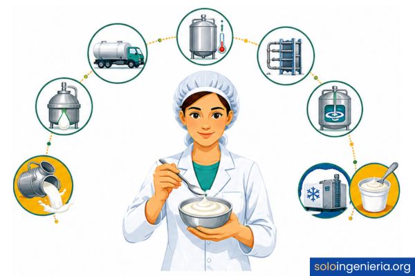 proceso de elaboración del yogur industrial