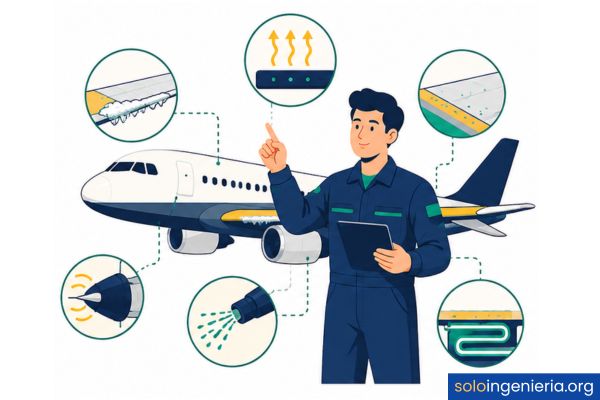 sistema antihielo de aeronaves