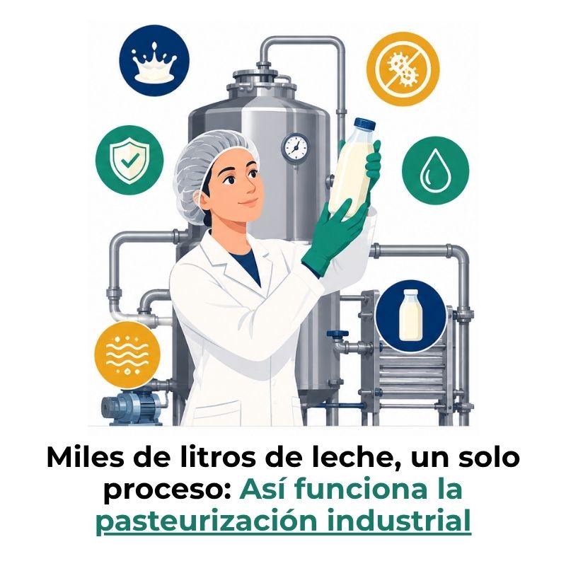 cómo se pasteuriza la leche industrialmente