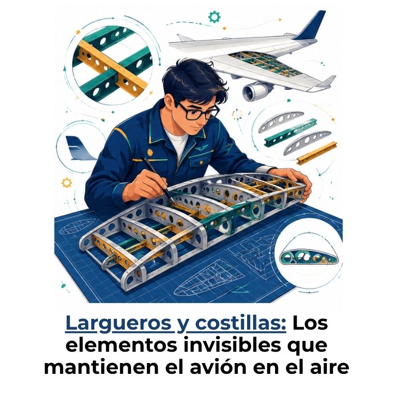 largueros y costillas de un ala