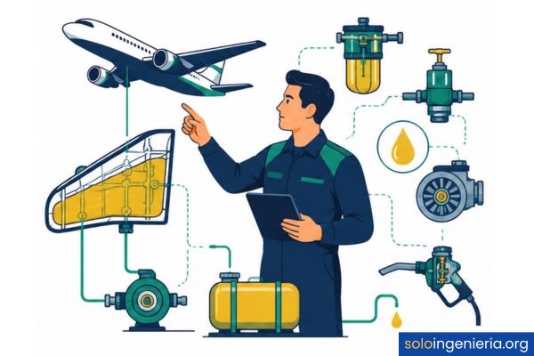sistema de combustible aeronáutico