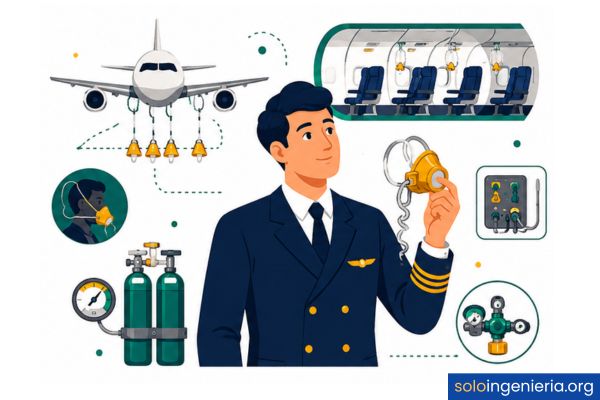 sistema de oxígeno en aviones