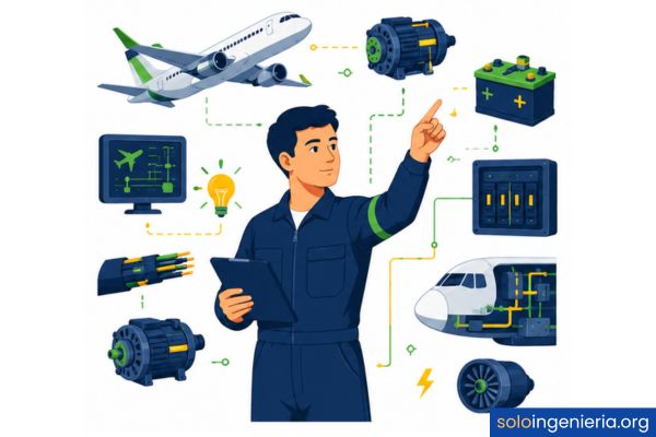 sistema eléctrico de una aeronave