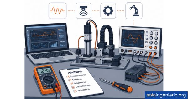 cómo se prueba y calibra un sistema mecatrónico