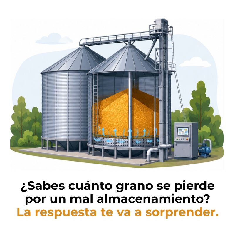 almacenamiento de granos en silos metálicos