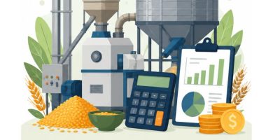 costo de maquinaria para procesar granos