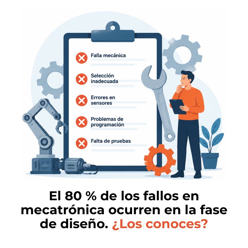 errores comunes al diseñar un sistema mecatrónico