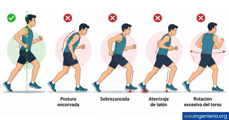 errores biomecánicos más frecuentes al correr