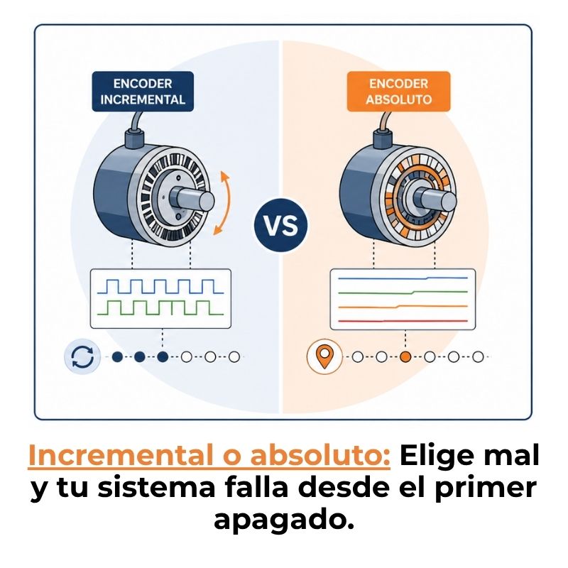 diferencia entre encoder incremental y absoluto