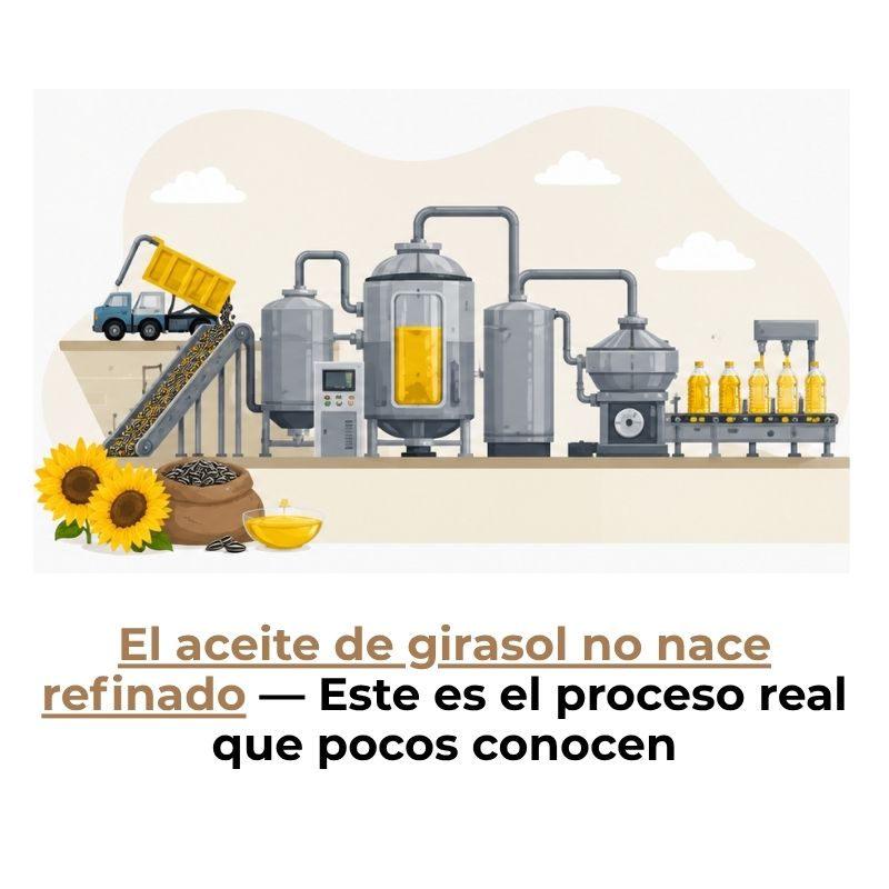 extracción industrial de aceite de girasol