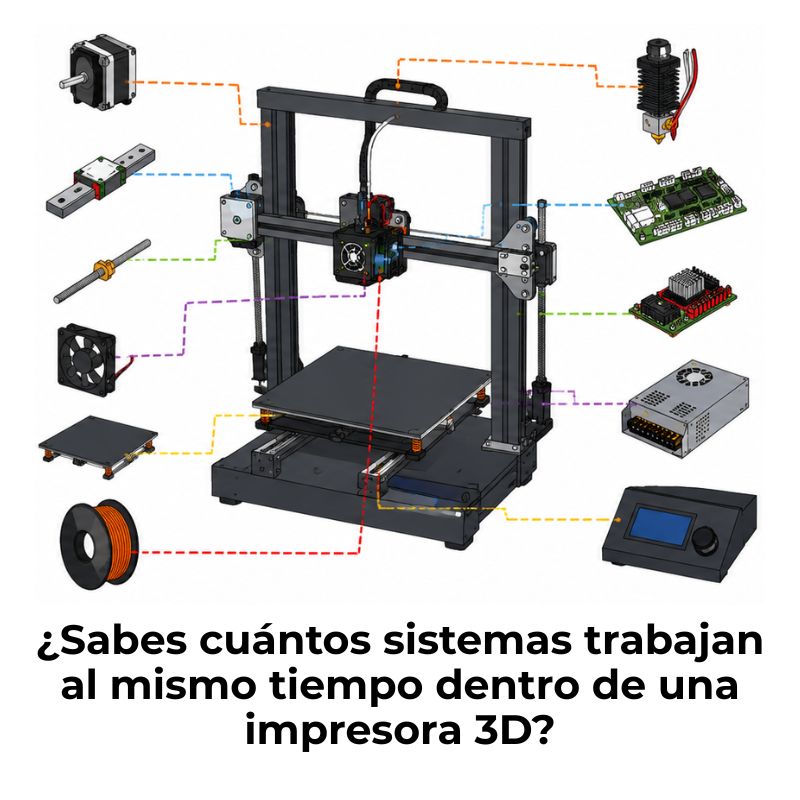 componentes mecatrónicos de una impresora 3D