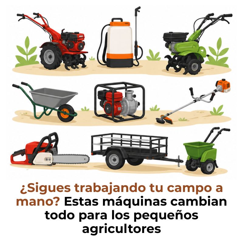 tipos de maquinaria para pequeños agricultores