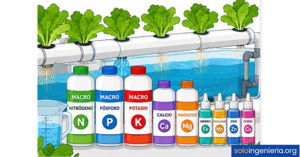 nutrientes para cultivo hidropónico
