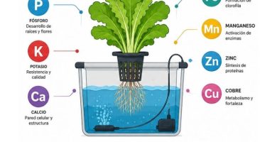 nutrientes para cultivo hidropónico