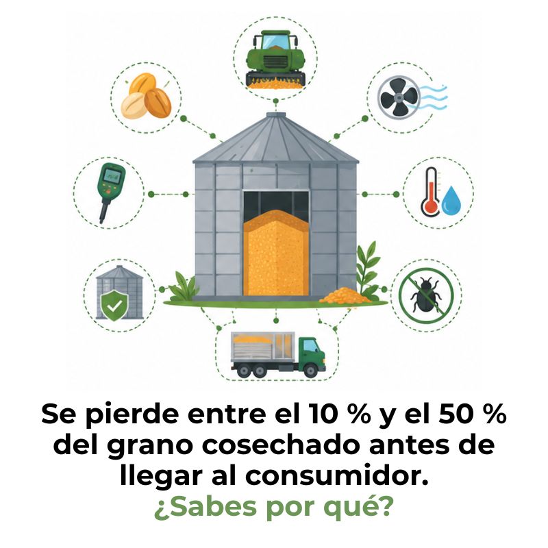 cómo reducir las pérdidas poscosecha en granos