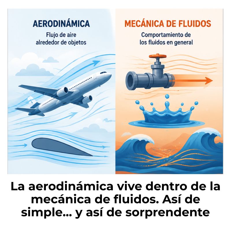 diferencia entre aerodinámica y mecánica de fluidos