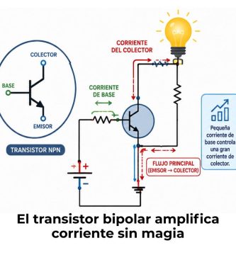 cómo funciona un transistor bipolar