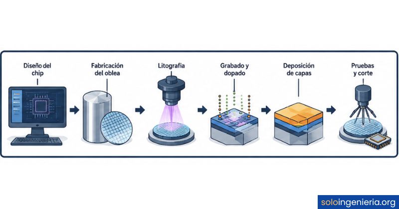 cómo se fabrica un chip semiconductor