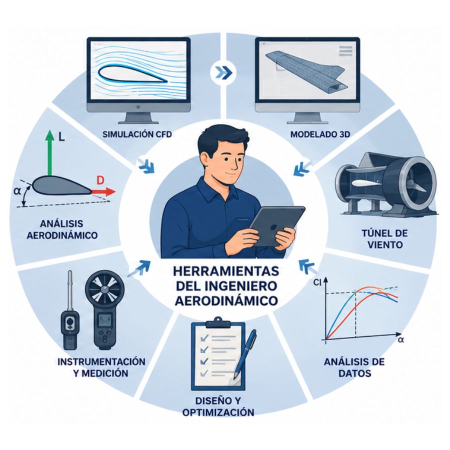 cuáles son las herramientas del ingeniero aerodinámico