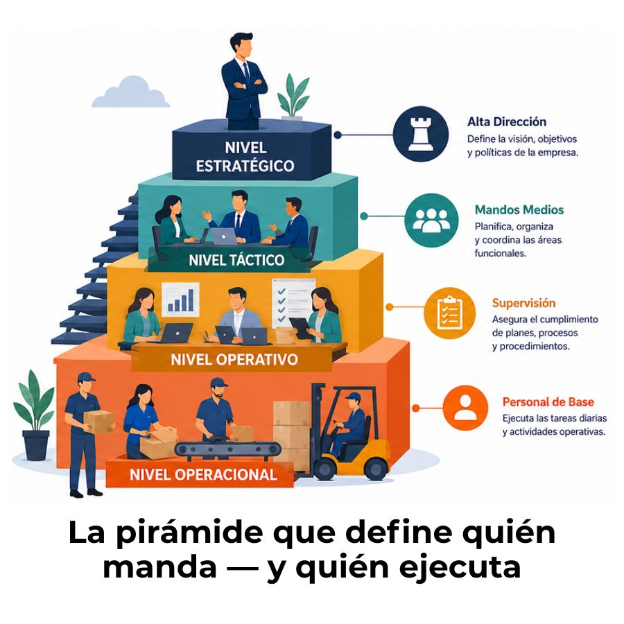 cuántos niveles jerárquicos tiene una empresa