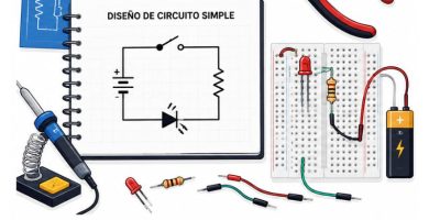 cómo diseñar un circuito electrónico simple