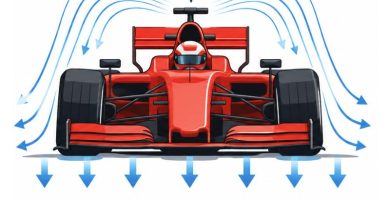 downforce en los autos de carrera