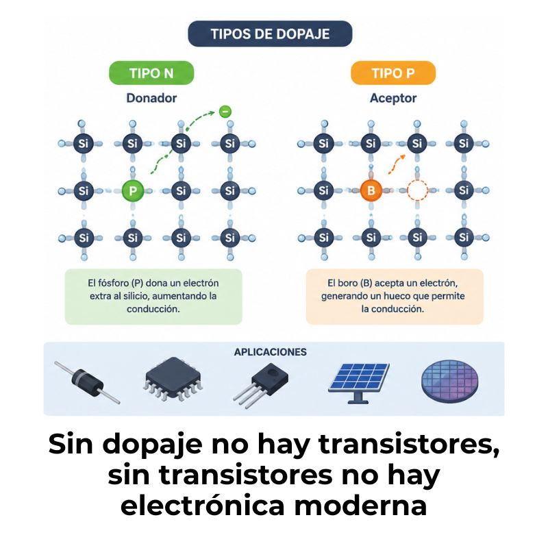 dopaje de materiales semiconductores